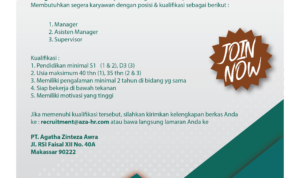 Aza Outsourcing Buka Lowongan Manager & Asisten Manager