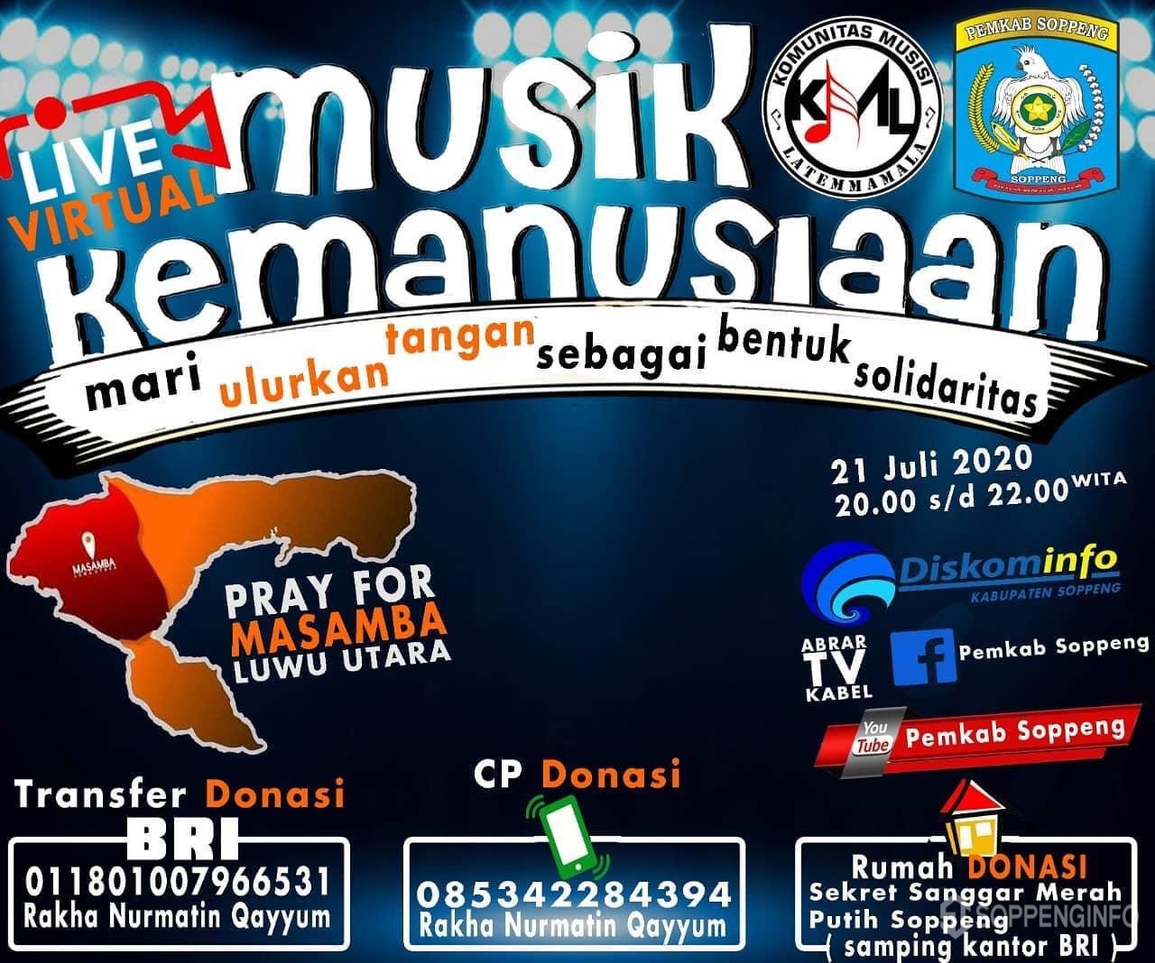 Peduli Bencana Masamba, KML Bekerjasama Pemkab Soppeng Gelar Musik Kemanusiaan