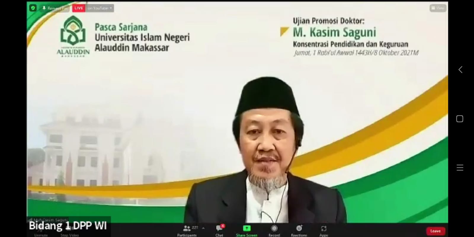 Doktor Kasim Saguni : Kegiatan Tarbiyah Islamiyah Pengaruhi Akhlakul Karimah Mahasiswa STIBA Makassar